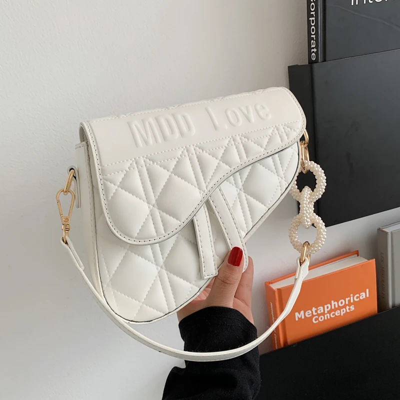 Luxury Brand Saddle Bag Motorcycle Casual Crossbody Bags For Women 2022 Summer New Shoulder Handbag and Purse