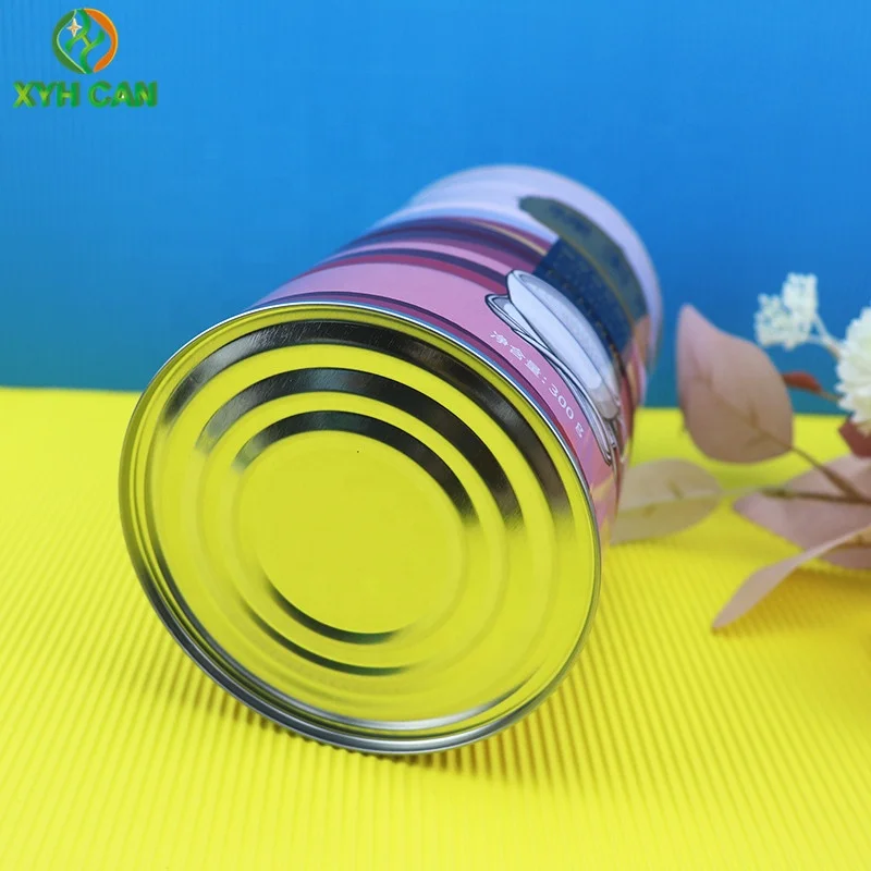 High quality 300g milk powder cans top covers with embedded spoons custom tin designs