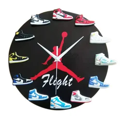 wholesale unique clock wall  home decor diy 3d AJ shoes nike dunk sneaker jordan wall clocks