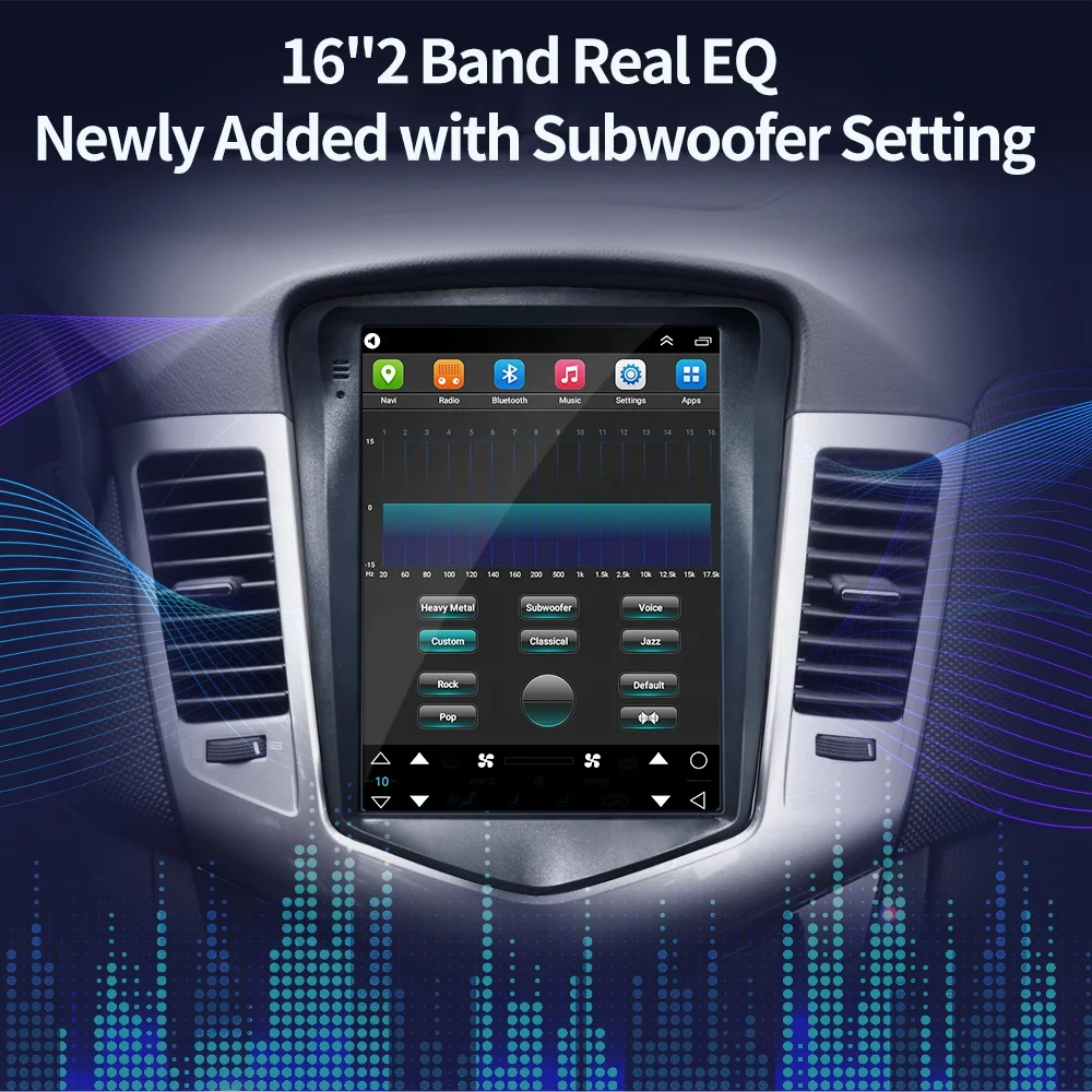 2 + 32 Гб Wi-Fi 4G Android 11 Автомагнитола GPS навигация вертикальный экран стерео DIN для Cruze Tesla Style