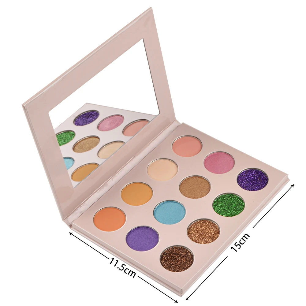Diy Vegan Cruelty Free Cardboard Eyeshadow Palette Glitter High Pigment Eyeshadow Pallet Private Label