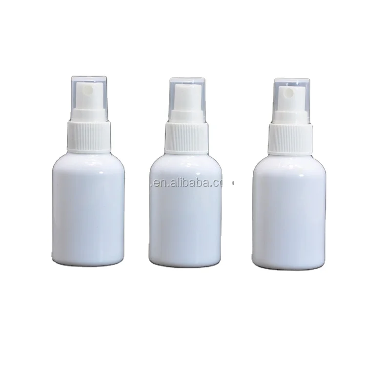 Hot sale 50ml PET white plastic  perfume Spray Plastic Bottle for Liquid Cosmetic Detergent