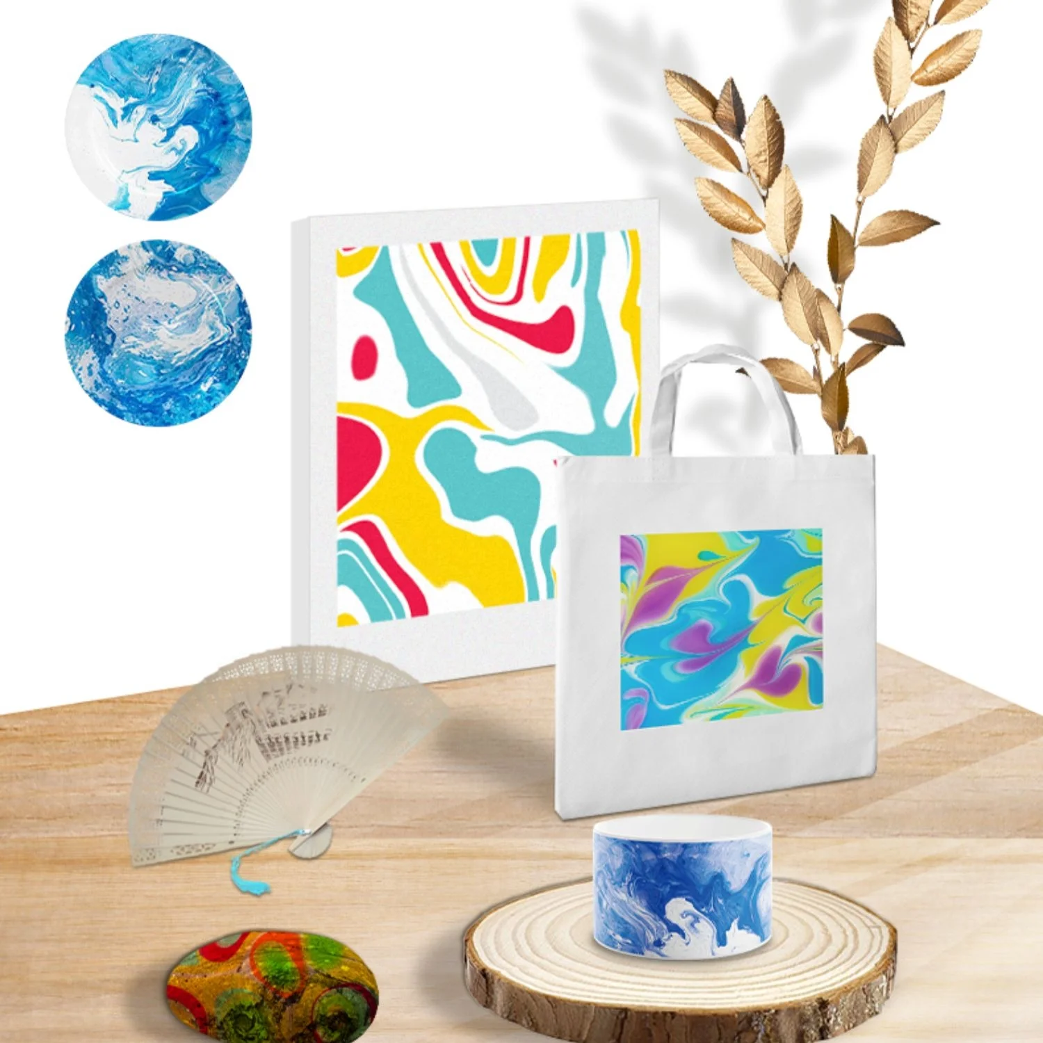 Magic Marbling Paint Art Kit 6 colors Kids DIY Water Coloring  Drawing Toys Stationery Gift Non-toxic magical water painting