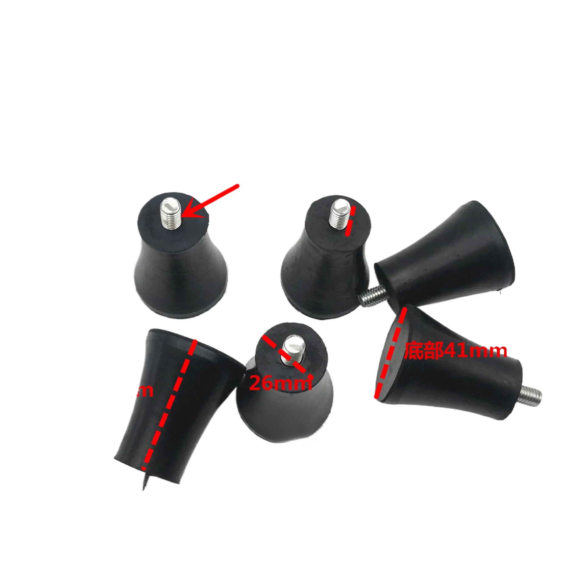 M6M8M10 Rubber machine foot height adjustment pad Shock absorber mechanical non-slip