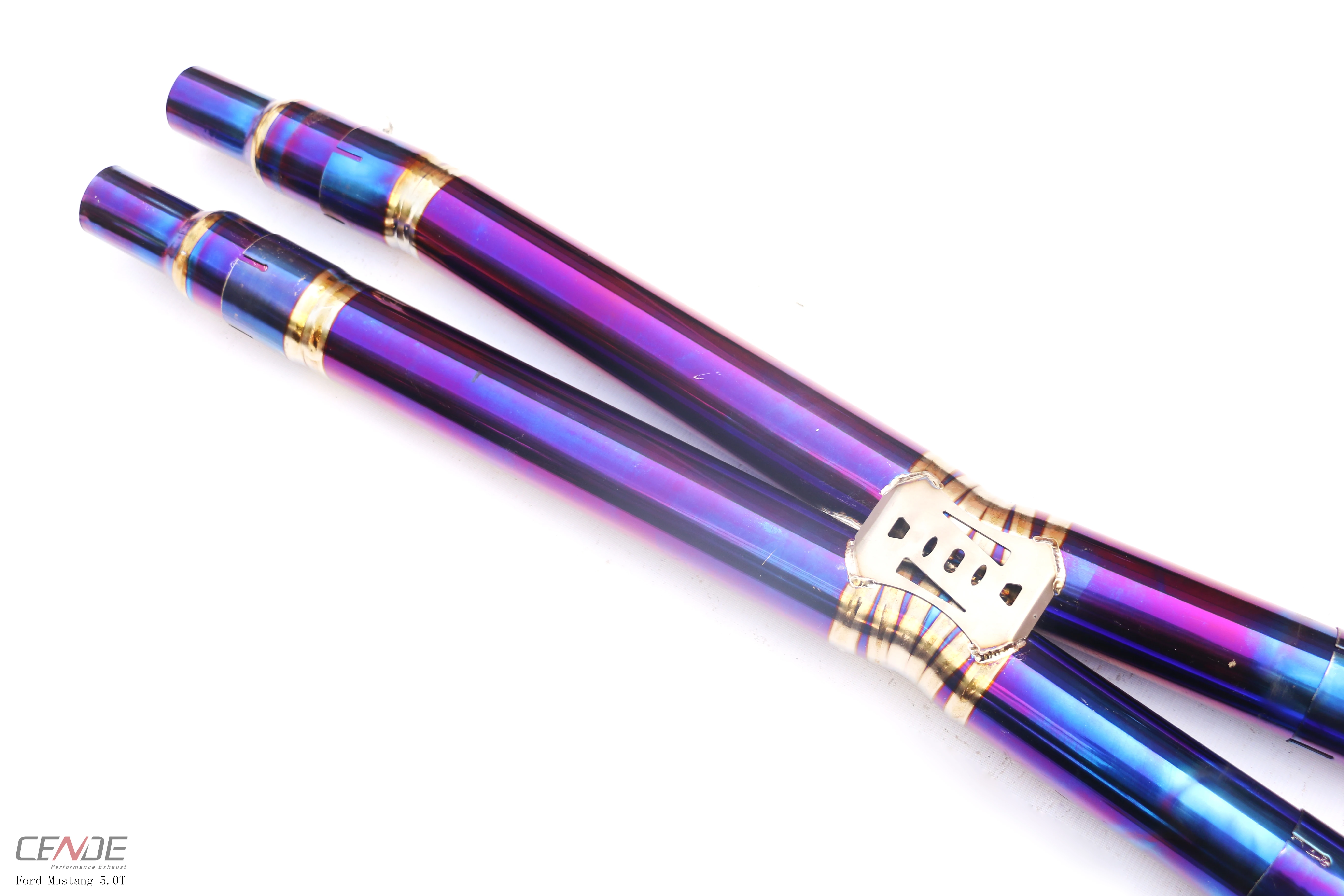 Customized 76 mm Performance titanium pipe  system 2.3 t exhaust for ford mustang exhaust 5.0 T