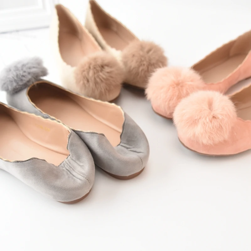 Wholesale cute nude foldable ballet woman flats shoes