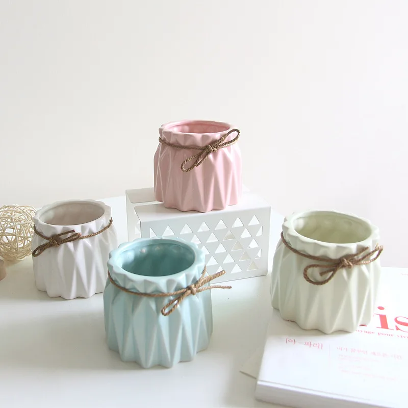 Ceramic Flowerpot Indoor Decoration Wholesale Small Mini Ceramic Flower Pot