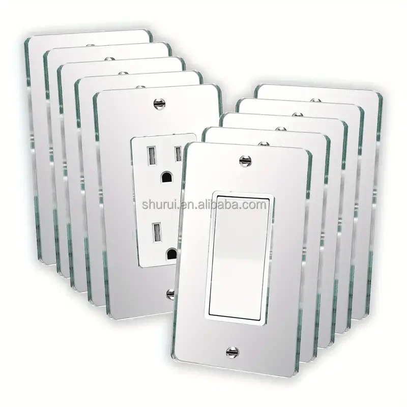 CRL Clear Toggle Switch Plate Decorative Acrylic Mirror Glass