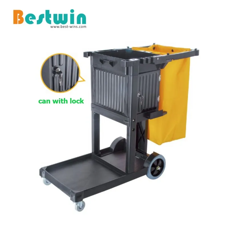 Пластиковая полипиленовая полипропиленовая Корзина Для Уборки Помещений тележка для уборки отеля с сумкой