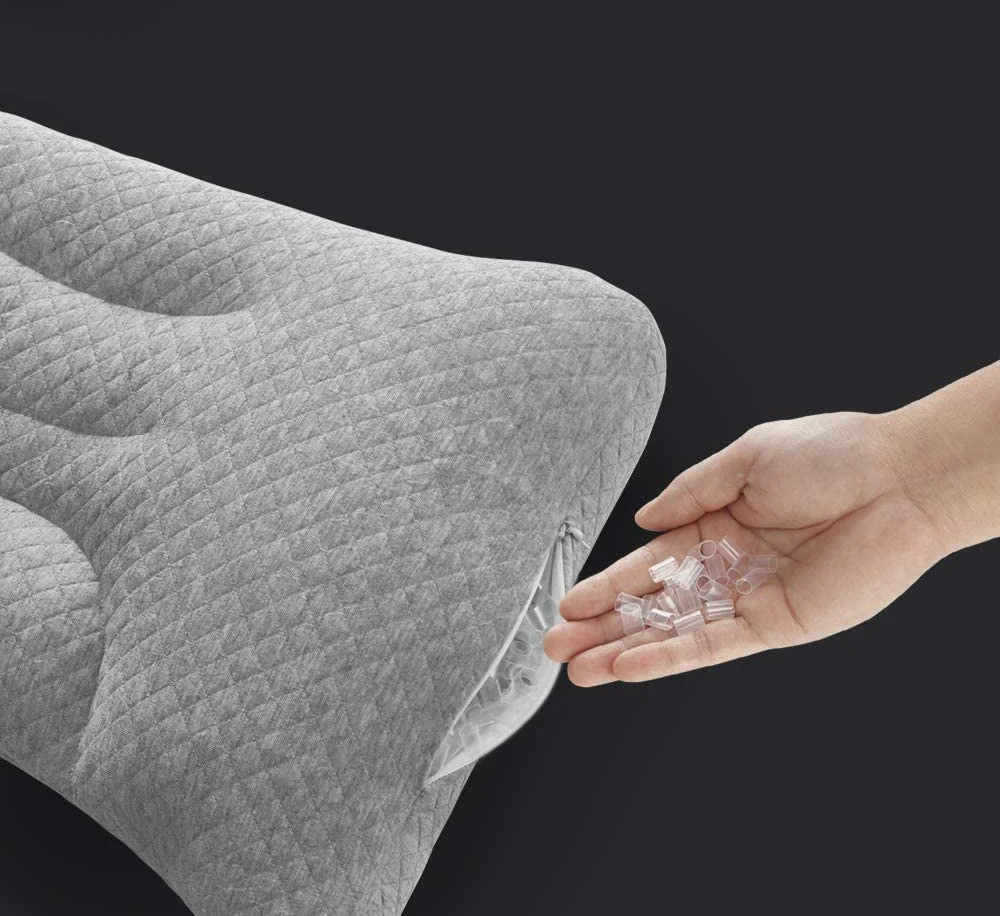 Bed Pillow Sleeping Adjustable Cervical Pillow Fill with Innovative TPE Hose Relief Neck & Shoulder Pain