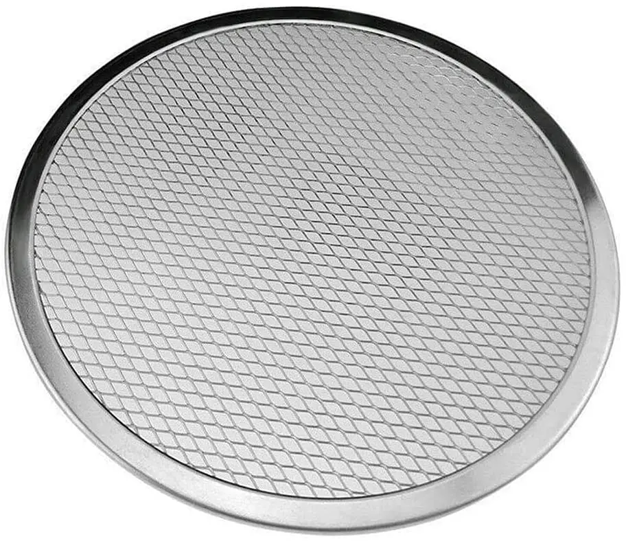 9/10/11/12/13/14 Inch Pizza Screen Aluminum Alloy Pizza Net Perforated Pizza Pan