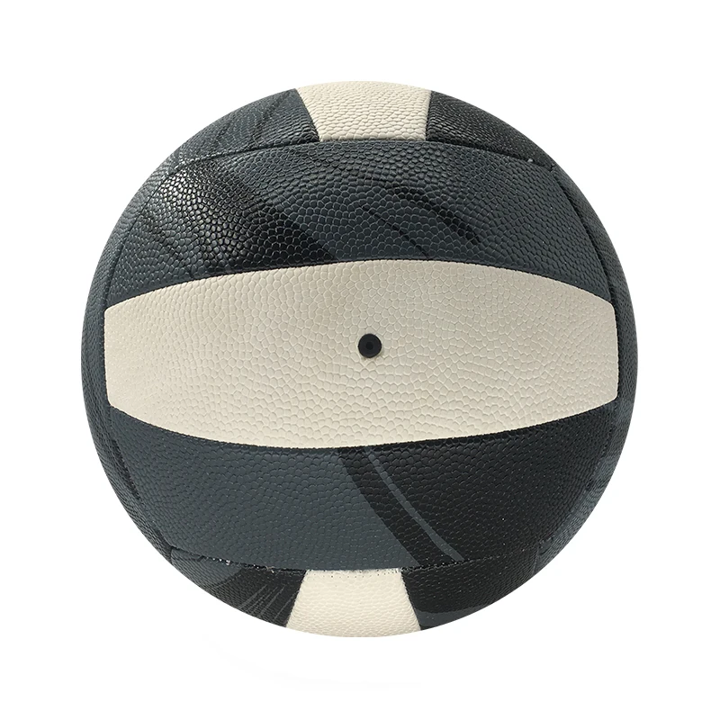 2023 new arrival black and white volleyball, official size 5 custom beach volleyball PU leather volleyball