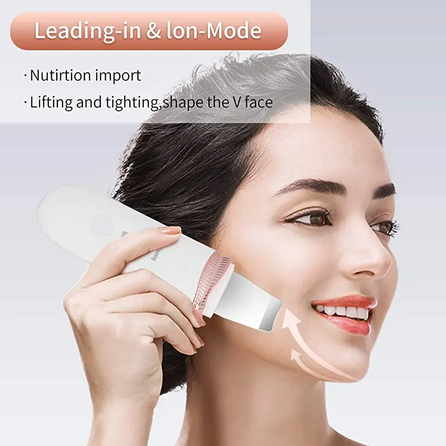 Comedones Extractor Deep Cleansing Skin Spatula Pore Cleaner Ultrasonic Ionic Skin Scrubber