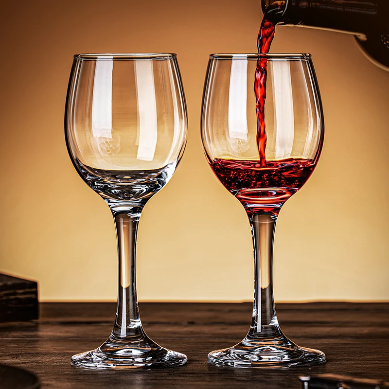 7OZ Clear Crystal Luxury Party Water Christmas Goblet Wine glasses Personalized Transparent Drink Glassware Carton