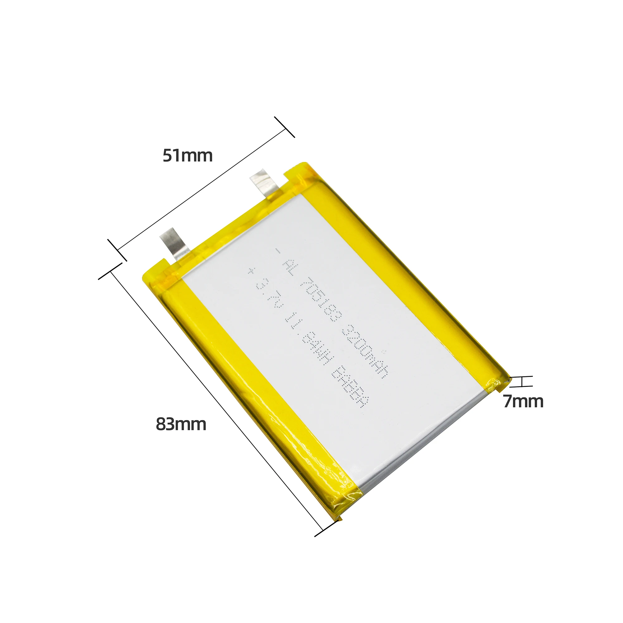 Manufacturer Customized Lipo Batteries 3.7V 3200mAh 705183 Lithium Polymer Battery for Mobile phone tablet