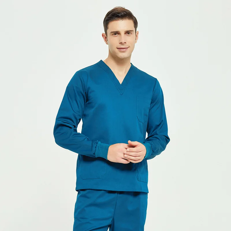 Medical Uniform Factory Doctors V-neck Male Nursing Scrubs Uniform Sets Medical Scrubs Wholesale Men Hospital Uniform Shirts & P