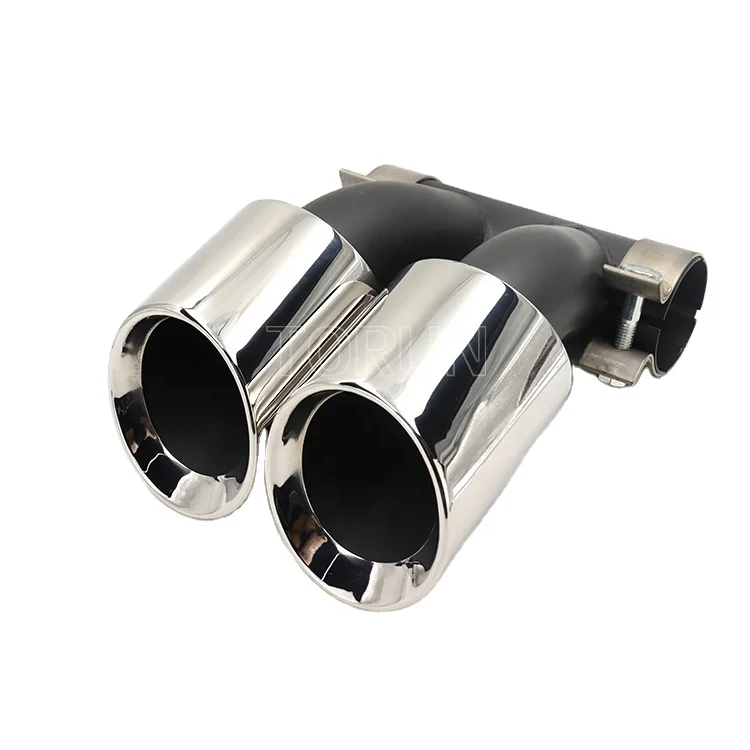 
Car muffler exhaust Universal 60mm exhaust tips for porsche 15 Cayman 718 Mirror Polish 