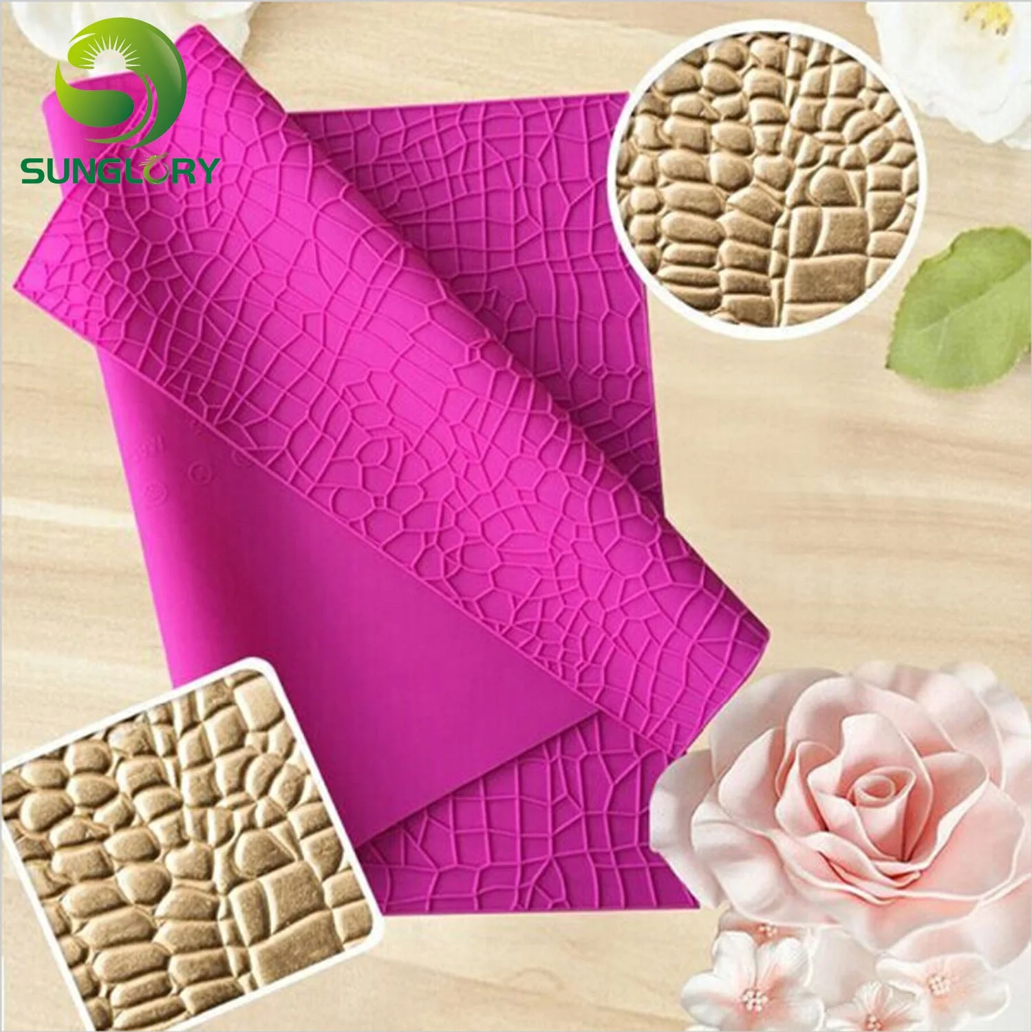Свадебные украшения впечатление коврик из крокодиловой кожи аллигатора силиконовый шнурок мат выпечки границы Fondant (сахарная) кружевы плесени инструменты для украшения торта