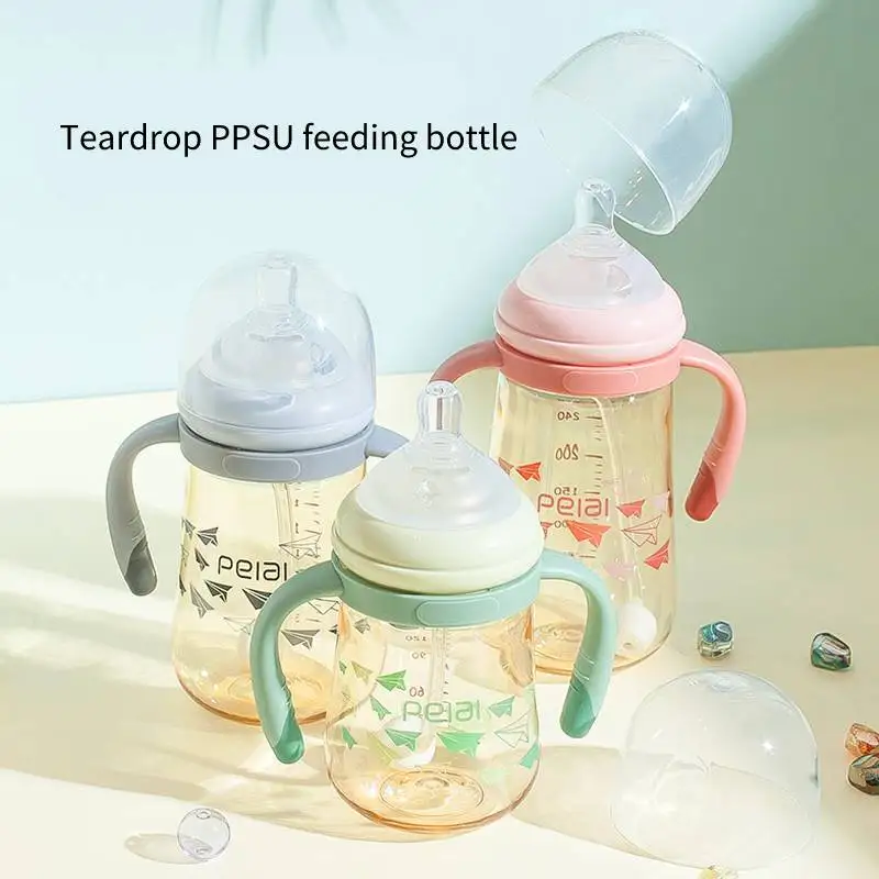 180ml 240ml 300ml Customized Cartoon BPA Free Anti Colic Baby  PPSU Feeding Bottles Breast Milk Bottle For Newborn