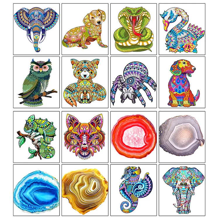 Wooden Animal Puzzle Dog Creative Jigsaw 3d Puzzles Wooden Game For Adults Christmas Gifts