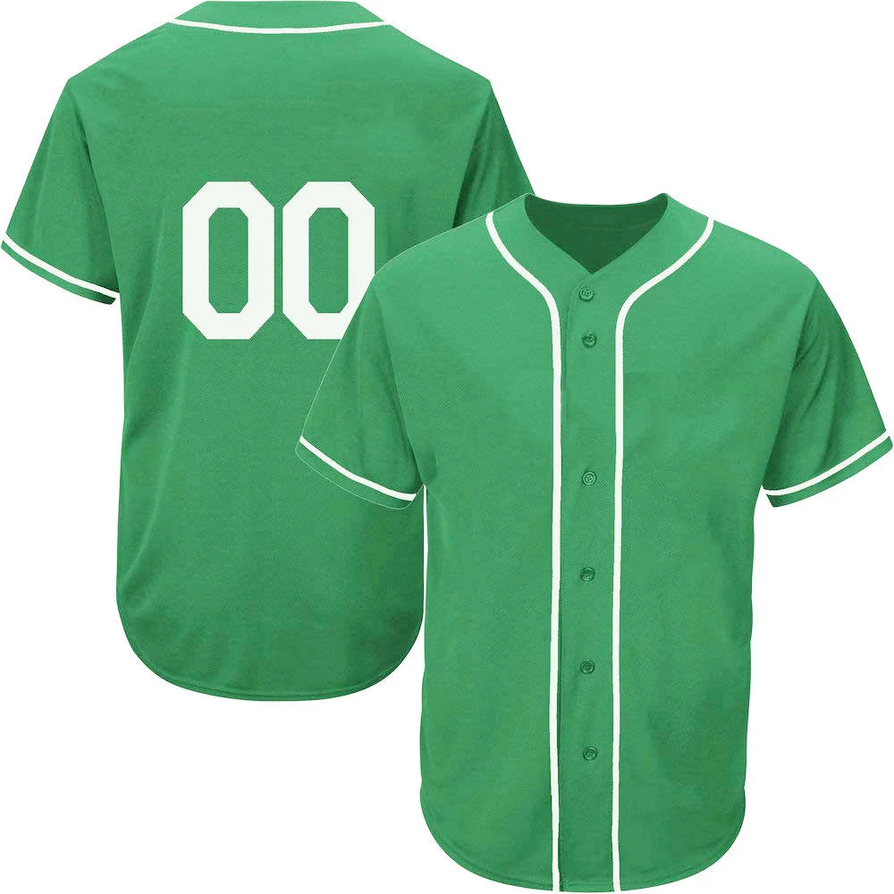 Custom letter embroidered baseball shirt style wholesale baseball jersey v neck 100% polyester for men baseball jersey