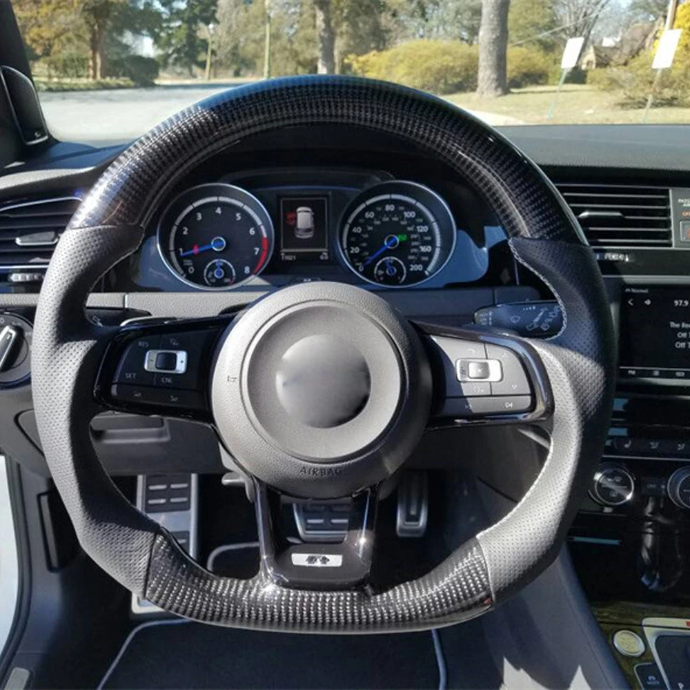 Performance Customized Steering Wheel For For VW Golf 8GTI GTI MK70 Mk SCIROCCO 2014-2017 Led Carbon Fiber Steering Wheel