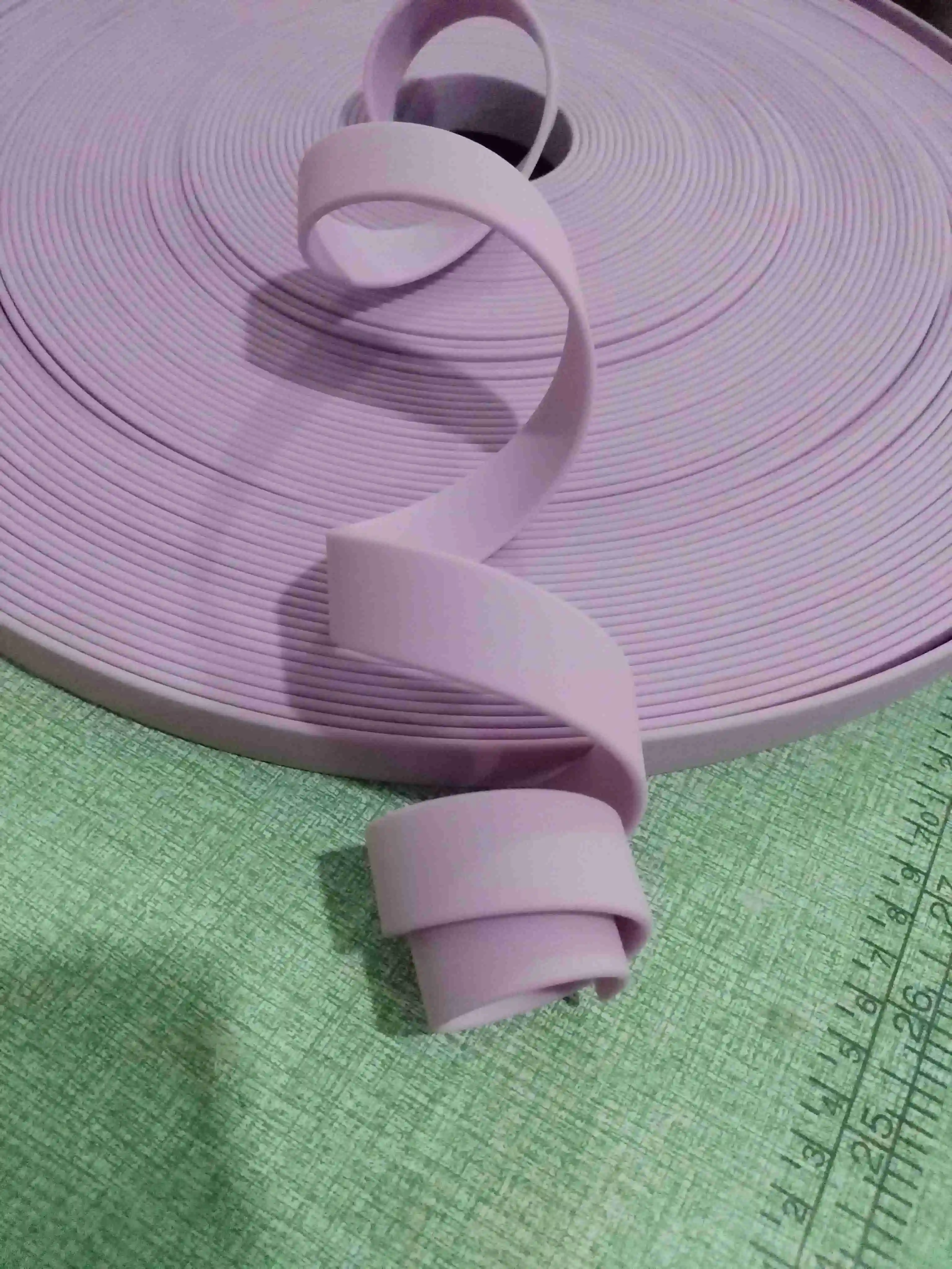 Custom 1cm 2.5cm-10cm Soft Knit Ribbon Elastic Webbing, Nylon Spandex Rubber Band Pvc Coated polyester Webbing for Clothing