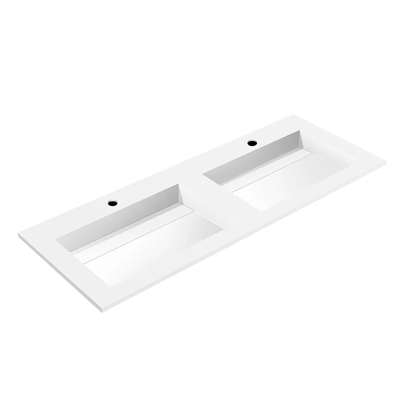 GM Mold-Made Solid Surface Basin Sink Artificial Stone Wall-Hang for Bathroom Hand Wash Counter-top Hotel Application