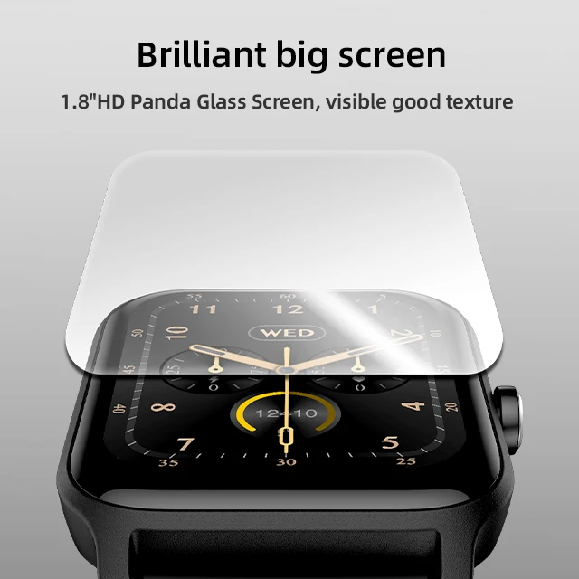 Fashion smart watch blood oxygen fitness sleep tracker heart rate BT calling features compatible iOS Android Men Women