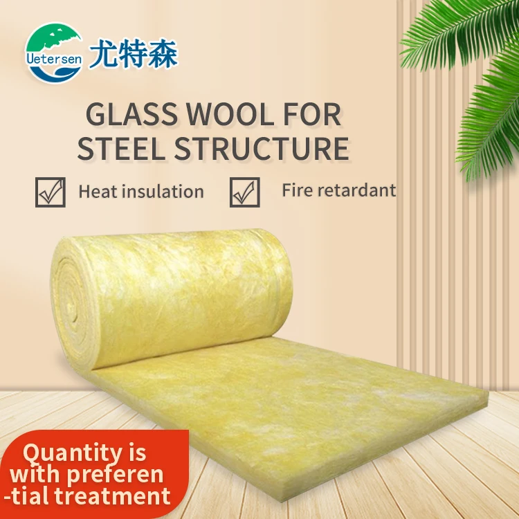 metal building roof insulation 50mm thick glass wool roll