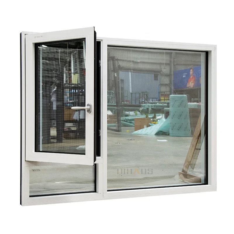 Custom heat insulation aluminium soundproof glass window for house big size