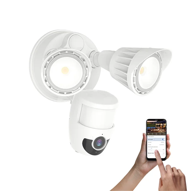 2022 New Product Motion Sensor Automatically Alarm Video Led Wifi Security Light With Camera Led Light