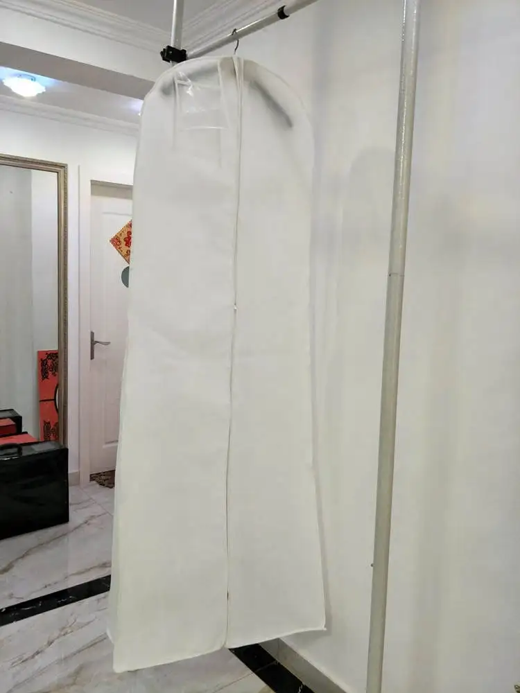 Эко-элегантный дышащий длинный нетканый чехол большого размера для свадебного платья