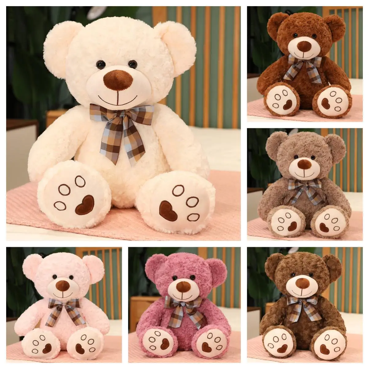 Fluffy Teddy Bear Soft Toys Party Present Kids Gift Stuffed Plush Teddy Bear Toys for Christmas Birthday