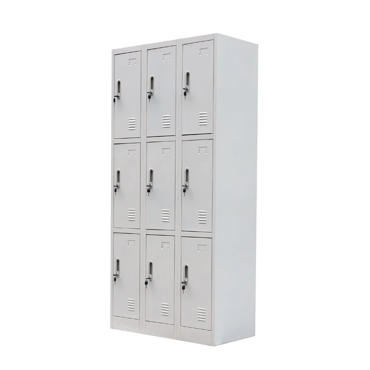steel 9 door changing room small cube locker school office classroom book bag storage locker computer storage locker