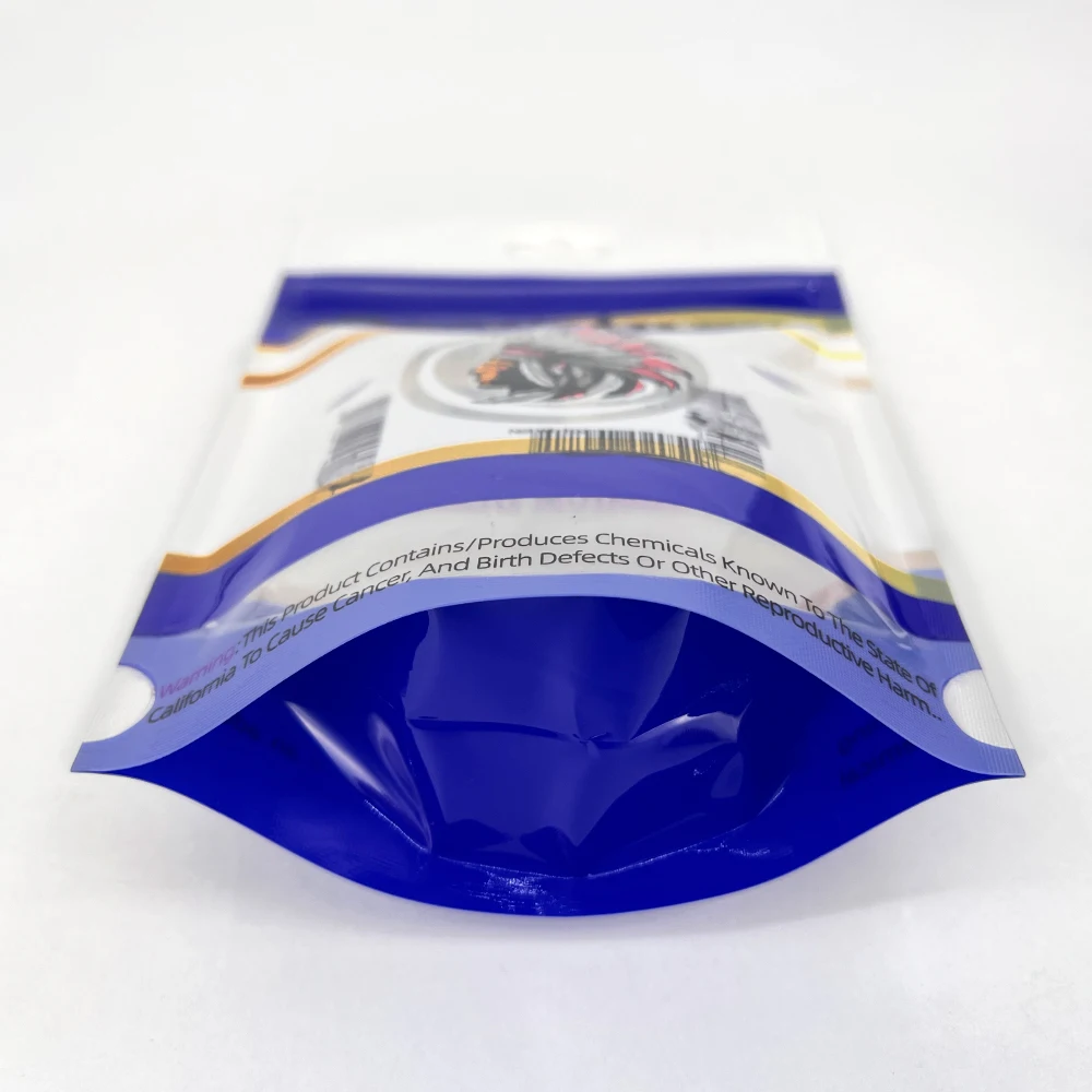 High Quality Custom Packaging Bags Herb Sachet Resealable Mylar Bag Nut Cookie Candy Coffee Gummy Stand up Pouch with hang Hole