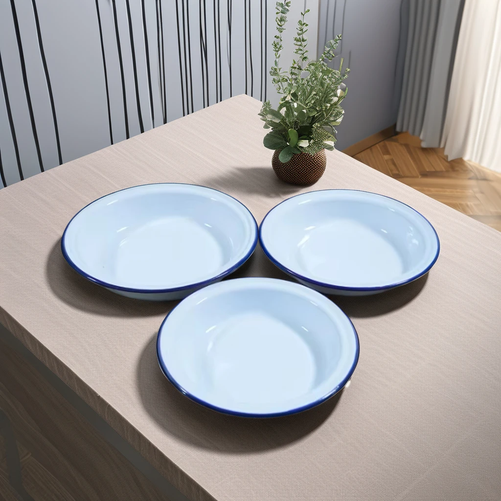 Металлическая эмалированная тарелка для пирога рисовая еды доступно по индивидуальному заказу