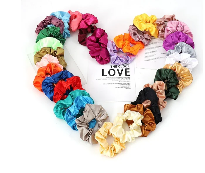 2022 новые дизайнерские атласные эластичные резинки для волос различных цветов большие девочек с