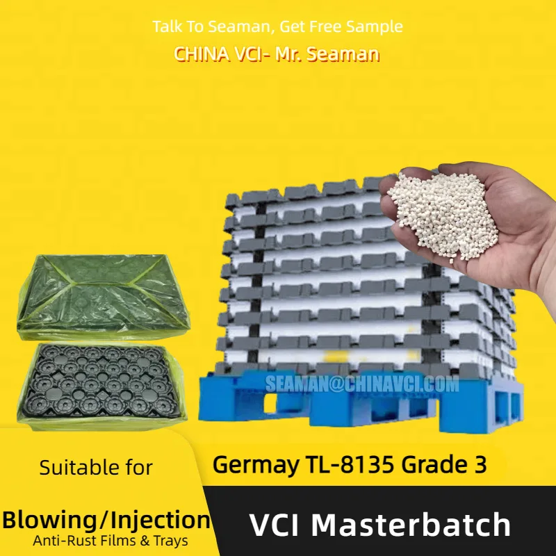 Germany TL-8135 Locally Tested Grade3 Good Corrosion Protection Blowing/Casting/Thermoforming/Injection VCI Master Batch