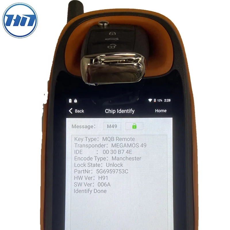 Genuine Semi-Intelligent Flip Remote Car Key For Golf MK7 3 Button ASK 434MHz MEGAMOS 49 chip Car Key Blanks CMIIT 2015DJ1678