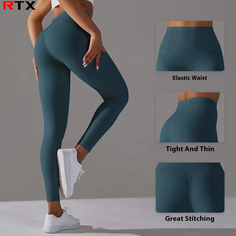 Custom design Naked Feeling New No T-line High-waisted Sports TIGHT Thin Running LEGGINGS Peach Buttocks Pants Women Yoga Pants