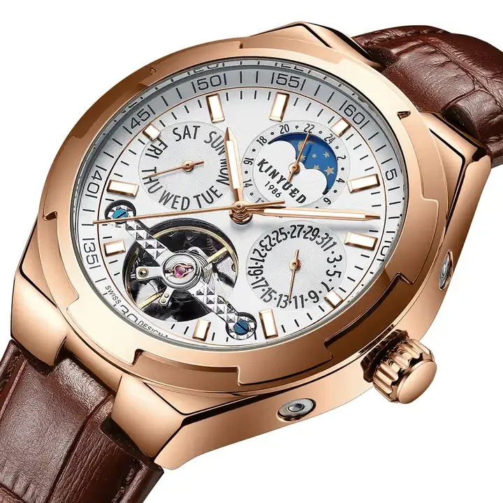 KINYUED J065 Tourbillion Designer High Quality Male Automatic Wrist Watches Mens Watch Top Brand Luxury
