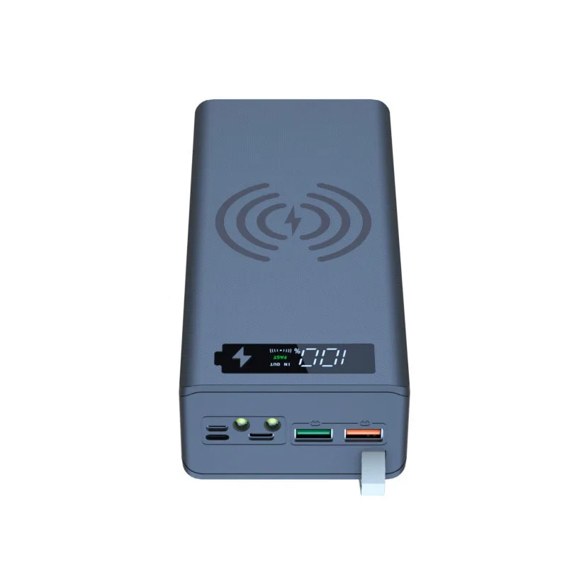16 packs 18650 power bank case PD22.5W QI 15W (without battery) with LCD display easily transportation