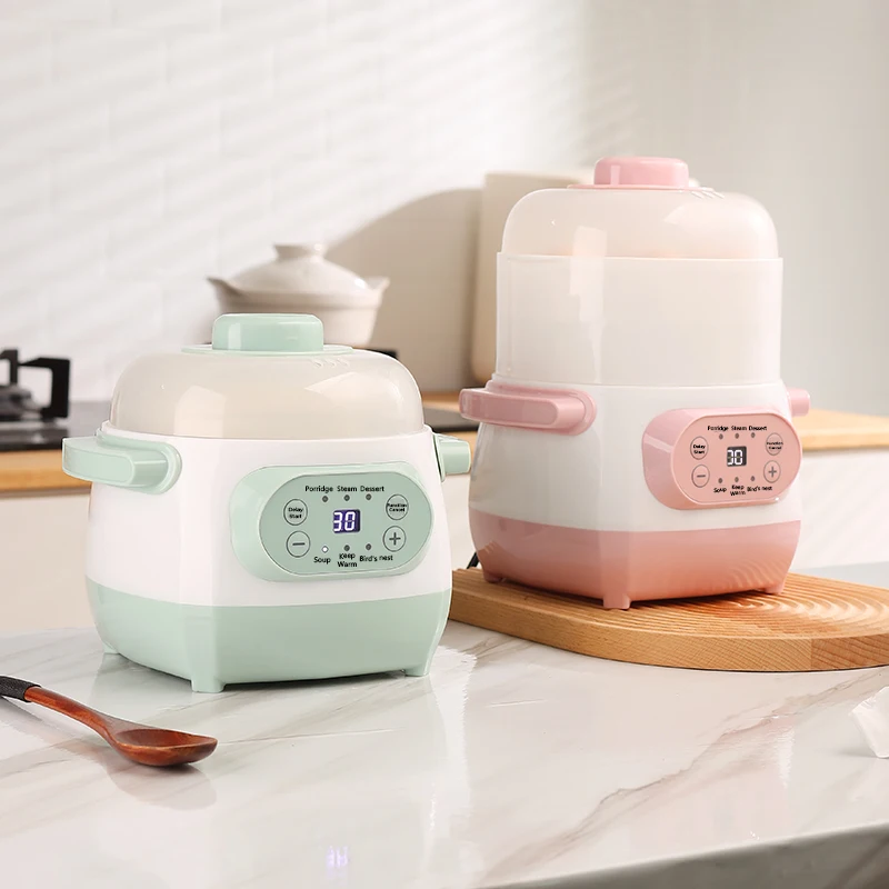 Easy to use 1l small home 200w multi-cooking ceramic electric stew pot for household