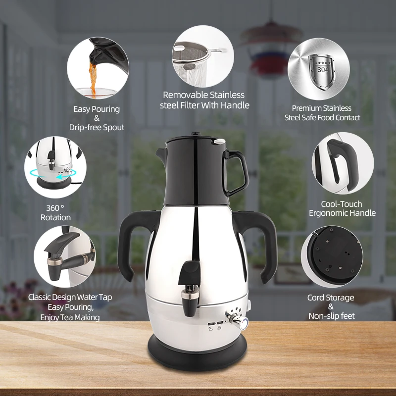 first class stainless steel 110 230 volts porcelian teapot russia russian kettle tea maker electric samovar