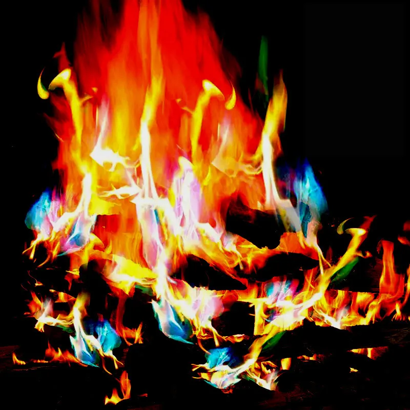 Magical Flames Fire Color Changing Packets for Campfires, Fire Pit, Outdoor Fireplaces Longer Lasting Burn Time Flame