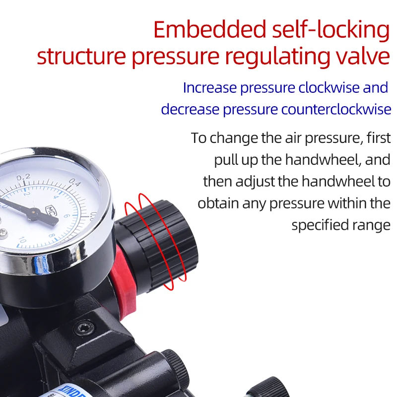 BFC-2000 3000 4000 1/4 3/8 1/2 Air Filter Pressure Regulator Valve Lubricator Pneumatic Compressor Oil Water Separator