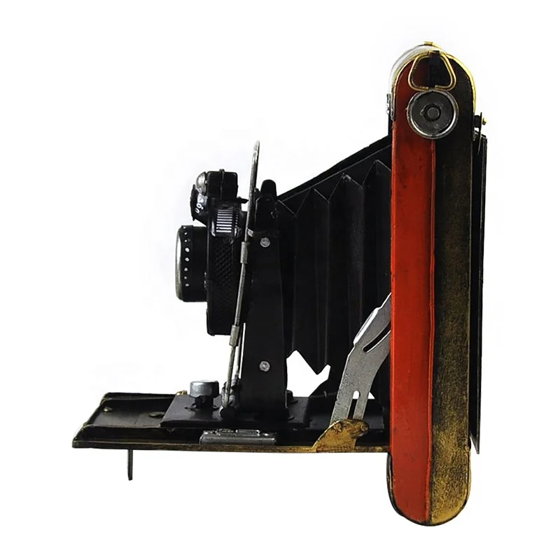 European Retro Vintage Camera Model Ornaments Creative Metal Crafts Coffee Shop Desktop Closet Decor Home Decoration Accessories