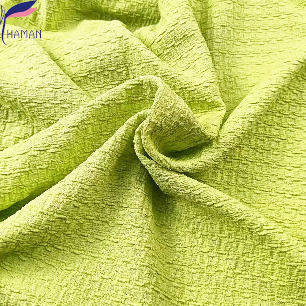 lowest price Stretch colorful Crepe Polyester Spandex Fabric for women clothes,Turban,  Chiffon Dress, Gown, fashion garment