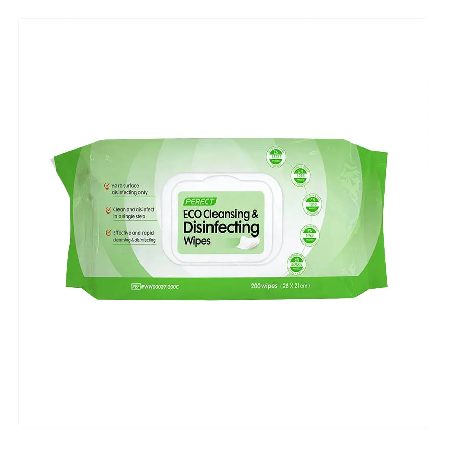 Cleansing Disinfecting PP nonwoven Passed European Standards ECO wet wipes